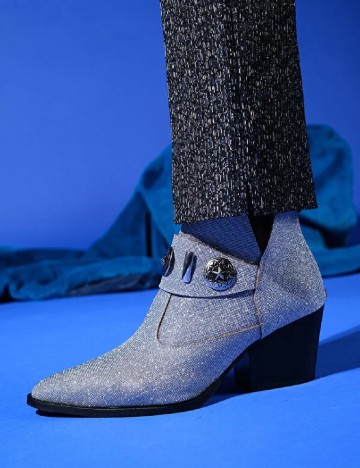Botine Luvishoes, argintiu