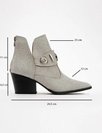 Botine Luvishoes, argintiu