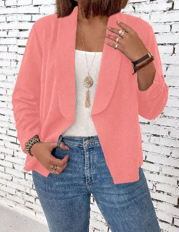 Blazer SHEIN CURVE, roz