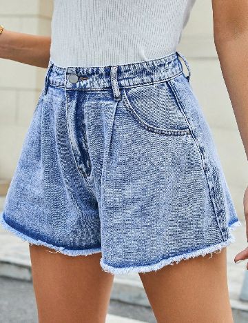 Pantaloni scurti SHEIN, albastru
