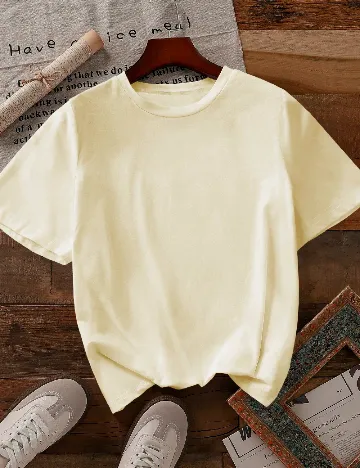 Tricou SHEIN, crem