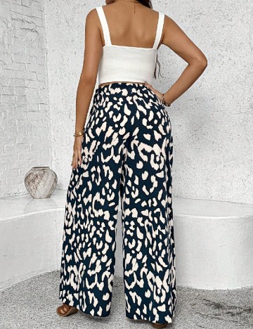 Compleu SHEIN Maternity, alb/albastru