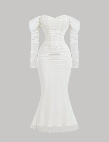 Rochie medie SHEIN, alb