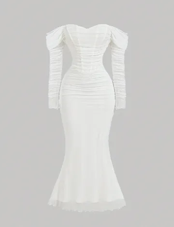 Rochie medie SHEIN, alb