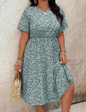 Rochie medie SHEIN CURVE, verde