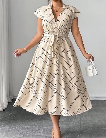 Rochie medie SHEIN CURVE, crem