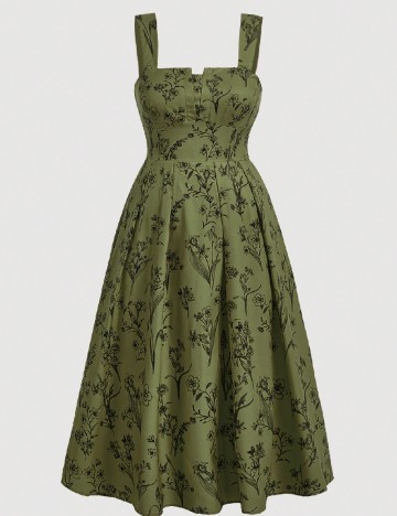 Rochie medie SHEIN CURVE, verde