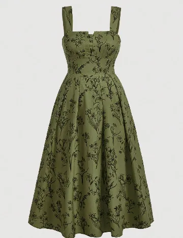 Rochie medie SHEIN CURVE, verde