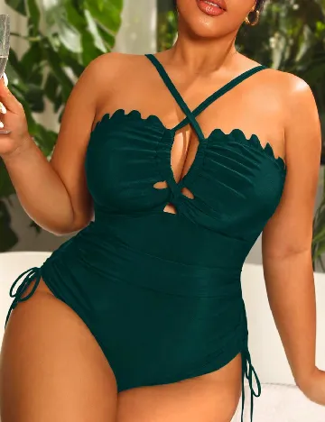 Costum de baie SHEIN CURVE, verde