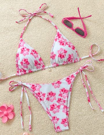 Costum de baie SHEIN, floral print