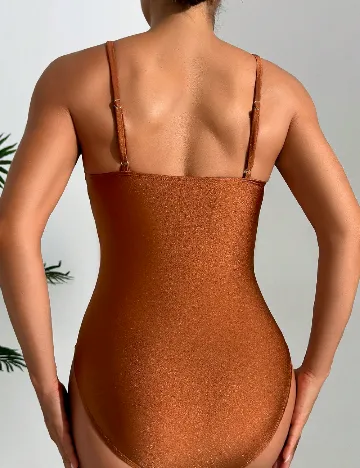 Costum de baie SHEIN, maro