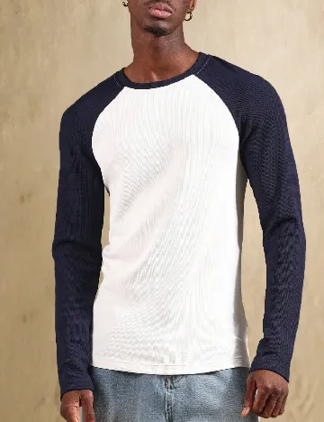 Bluza SUMWON, albastru/alb