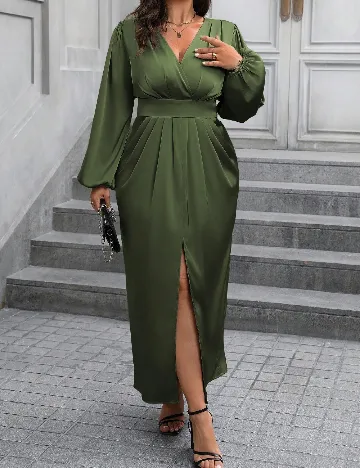 Rochie lunga SHEIN CURVE, verde