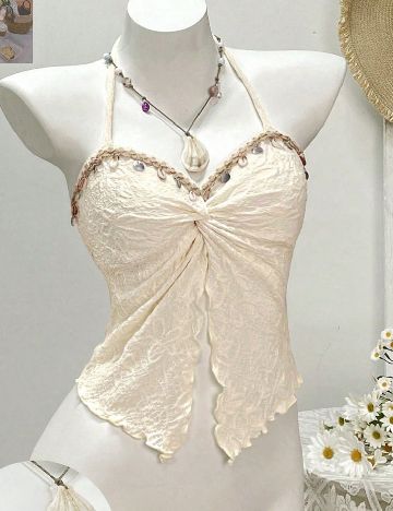 Top SHEIN, ecru
