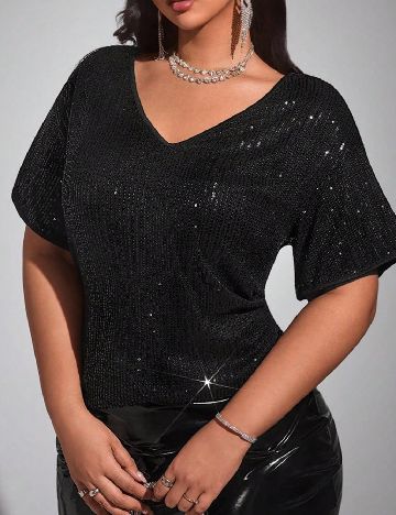 Bluza SHEIN CURVE, negru