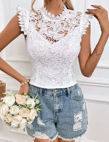 Top SHEIN, alb