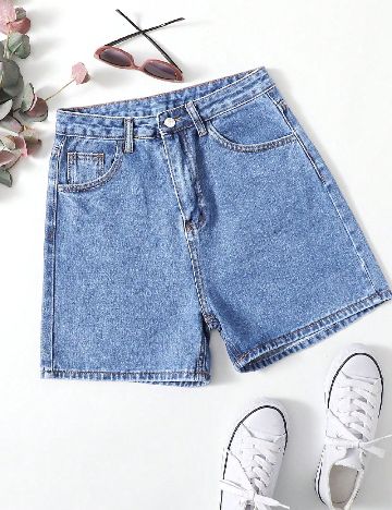 Pantaloni scurti SHEIN, albastru