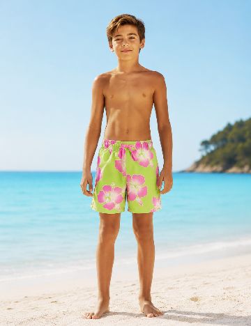 Pantaloni scurti de baie Zara, verde