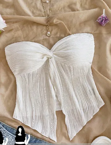 Top SHEIN CURVE, alb
