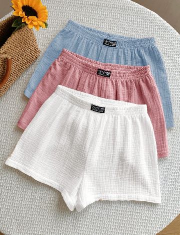 Set Pantaloni scurti 3 perechi SHEIN, mix culori