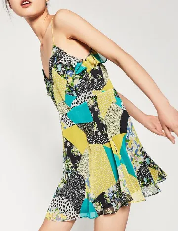 Rochie scurta Zara, mix culori