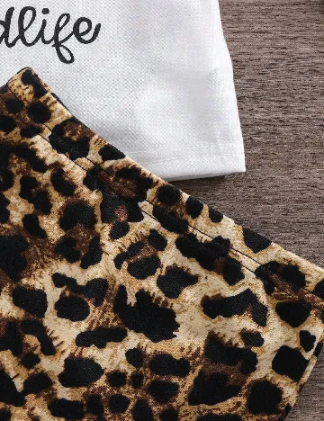 Compleu Shein Kids, alb/animal print