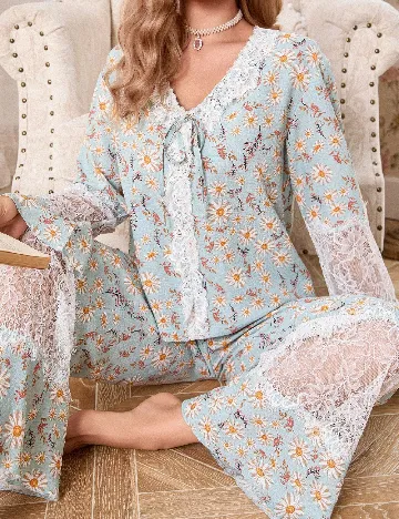 Pijama SHEIN, albastru