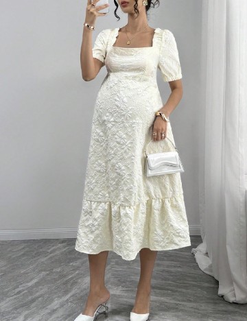 Rochie medie SHEIN, ecru