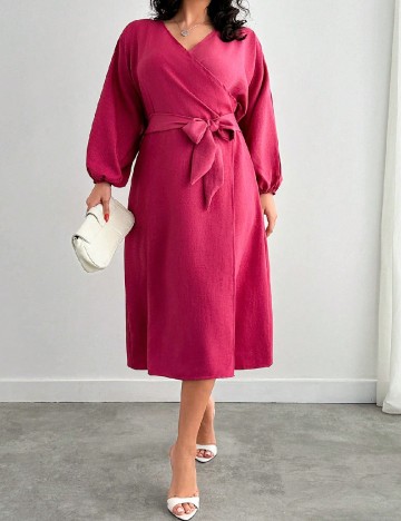 Rochie medie SHEIN CURVE, roz