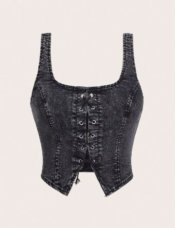 Top SHEIN CURVE, negru