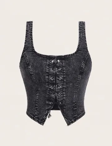 Top SHEIN CURVE, negru