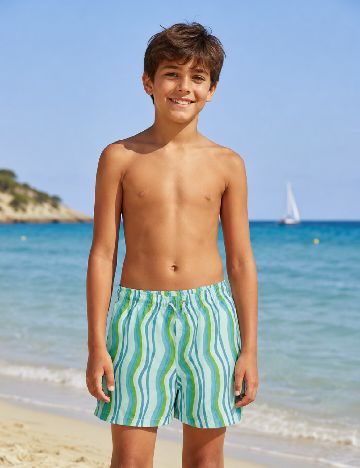 Pantaloni scurti de baie Zara, verde