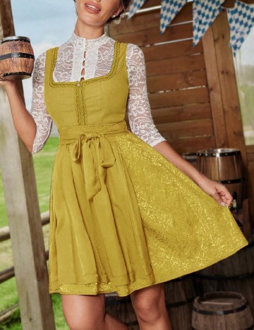 Rochie scurta SHEIN, mustar