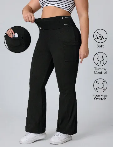 Pantaloni SHEIN CURVE, negru