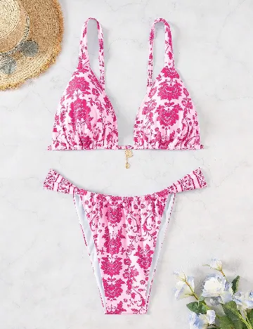 Costum de baie SHEIN CURVE, roz