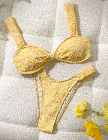Costum de baie SHEIN, galben