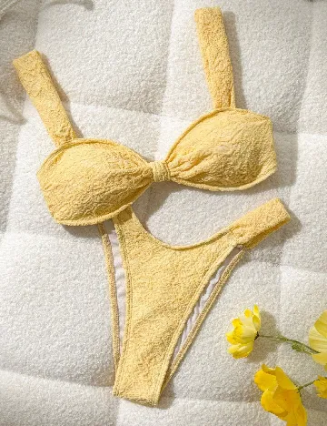 Costum de baie SHEIN, galben