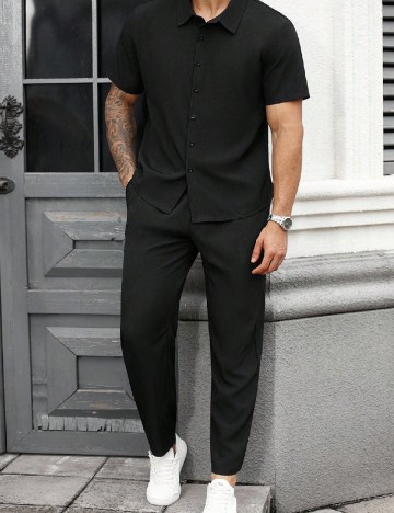 Compleu SHEIN Plus Size Men, negru