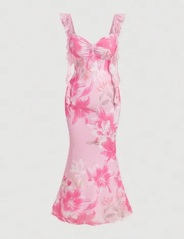 Rochie lunga SHEIN CURVE, roz