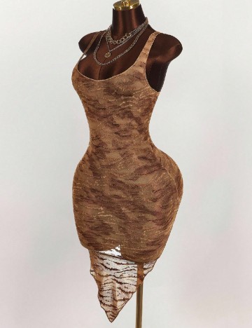 Rochie scurta SHEIN, maro