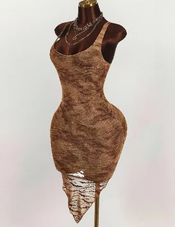 Rochie scurta SHEIN, maro