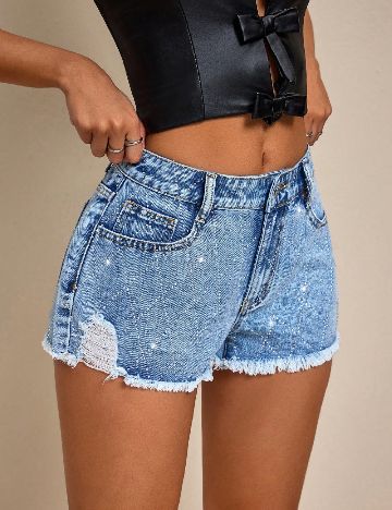 Pantaloni scurti SHEIN, albastru