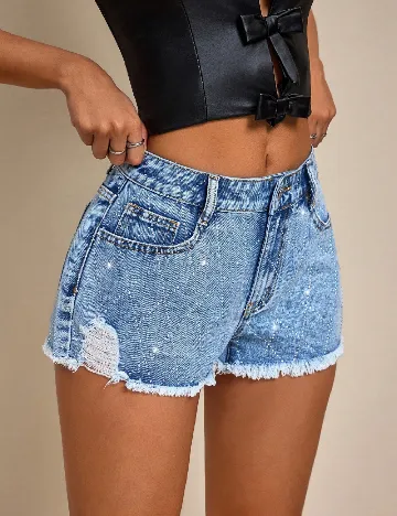Pantaloni scurti SHEIN, albastru