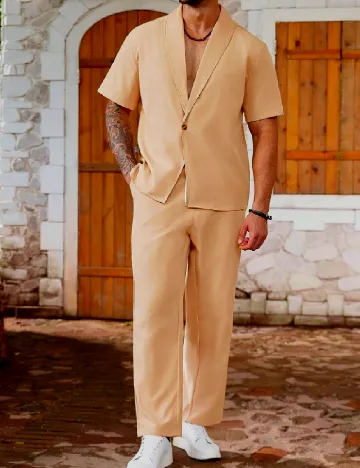 Compleu SHEIN Plus Size Men, maro