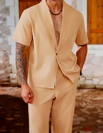 Compleu SHEIN Plus Size Men, maro