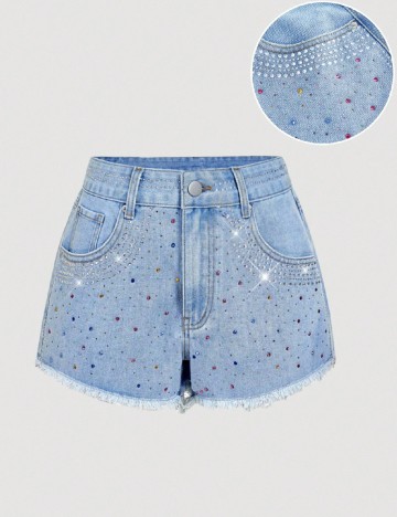 Pantaloni scurti SHEIN, albastru