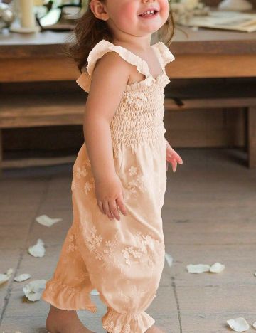 Salopeta Shein Kids, crem
