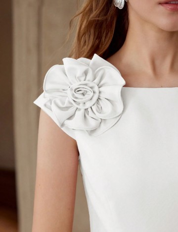 Rochie medie MOTF, alb