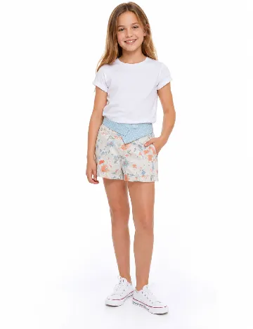 Pantaloni scurti Zara, crem