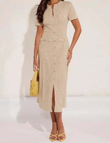 Rochie medie Cosmina, crem